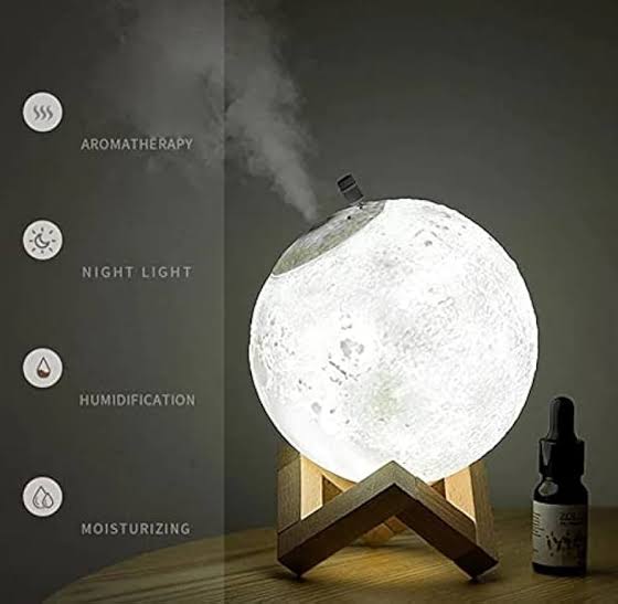 Lámpara Difusor de Luna 3D LED con Humidificador