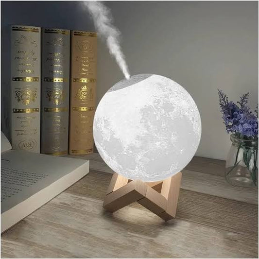 Lámpara Difusor de Luna 3D LED con Humidificador