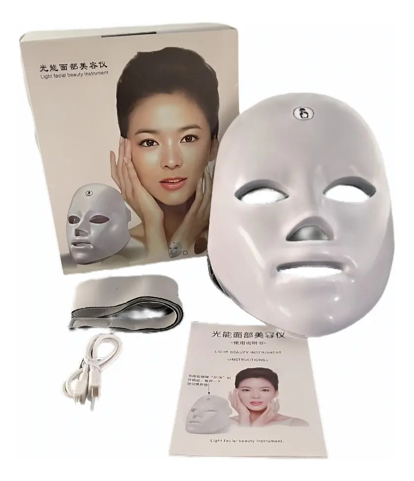 Máscara Facial LED 7 Colores