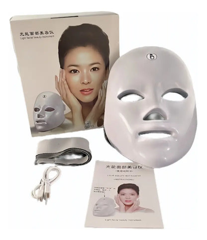 Máscara Facial LED 7 Colores