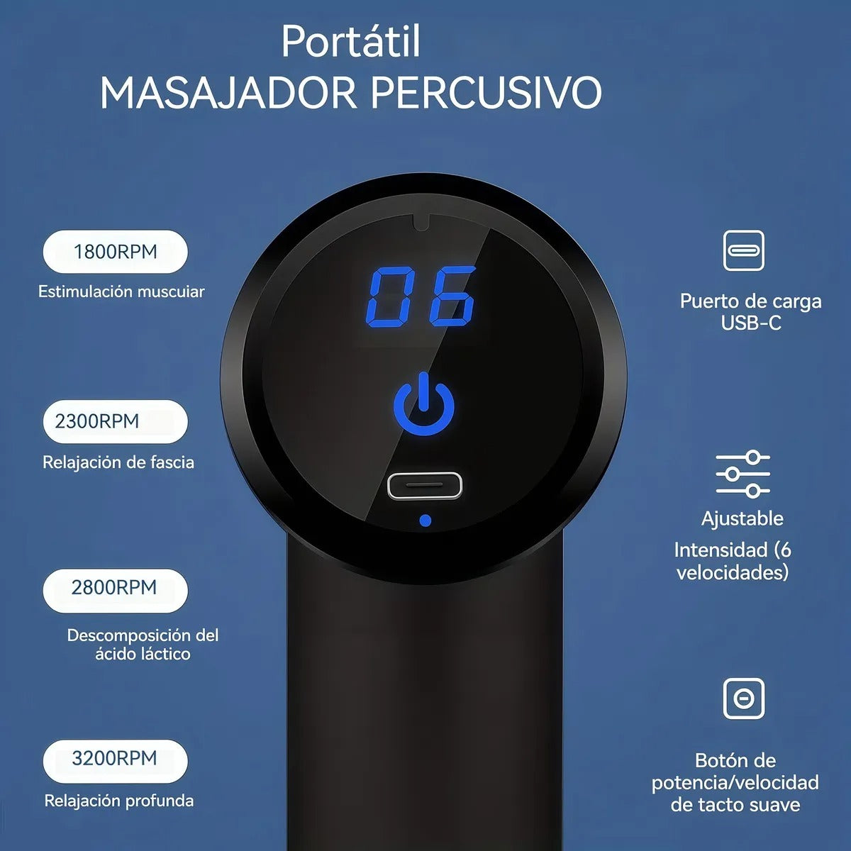 Pistola masajeadora